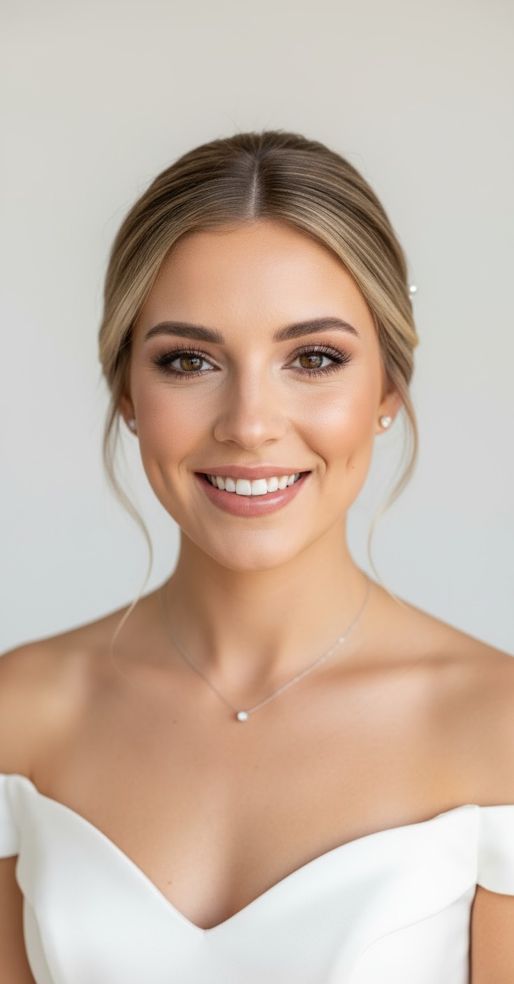 After Bridal Hair Low Updo